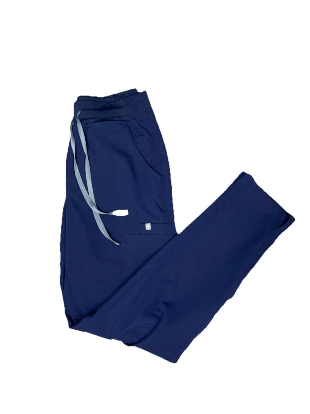 FIGS YOLA High Waisted Skinny Scrub Pants for Women - Navy Small Tall